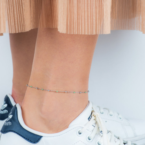 Dots, Sterling Silver Chain.