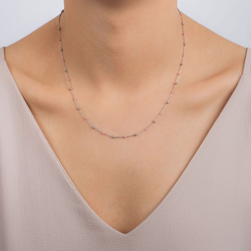 Dots, Sterling Silver Chain.