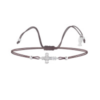 Cross, Sterling Silver Bracelet (String).