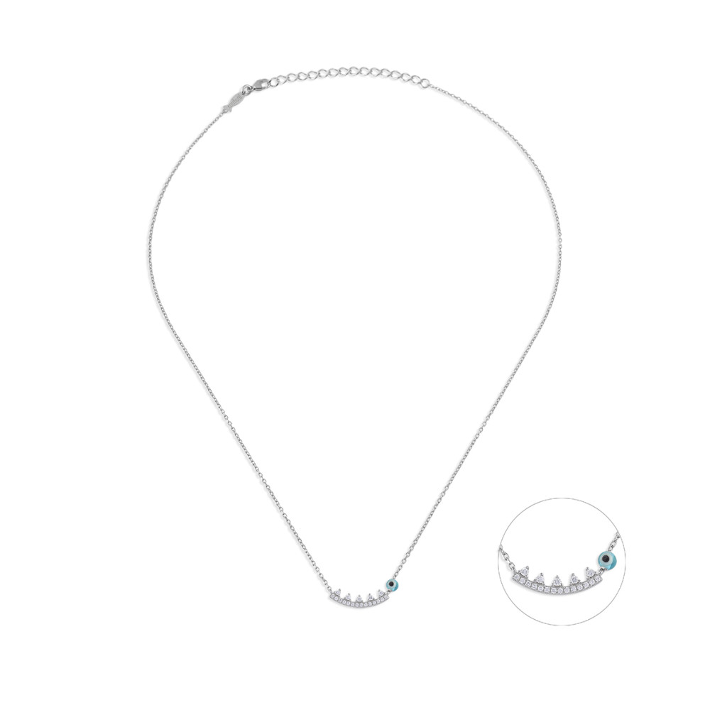 Crown, Sterling Silver Necklace.