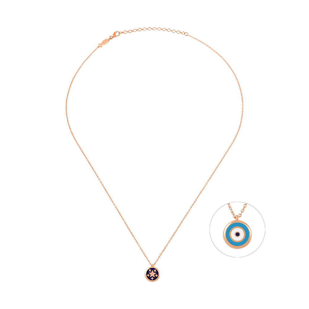 Star Jewel Eye, Sterling Silver Necklace.