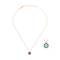 Star Jewel Eye, Sterling Silver Necklace.