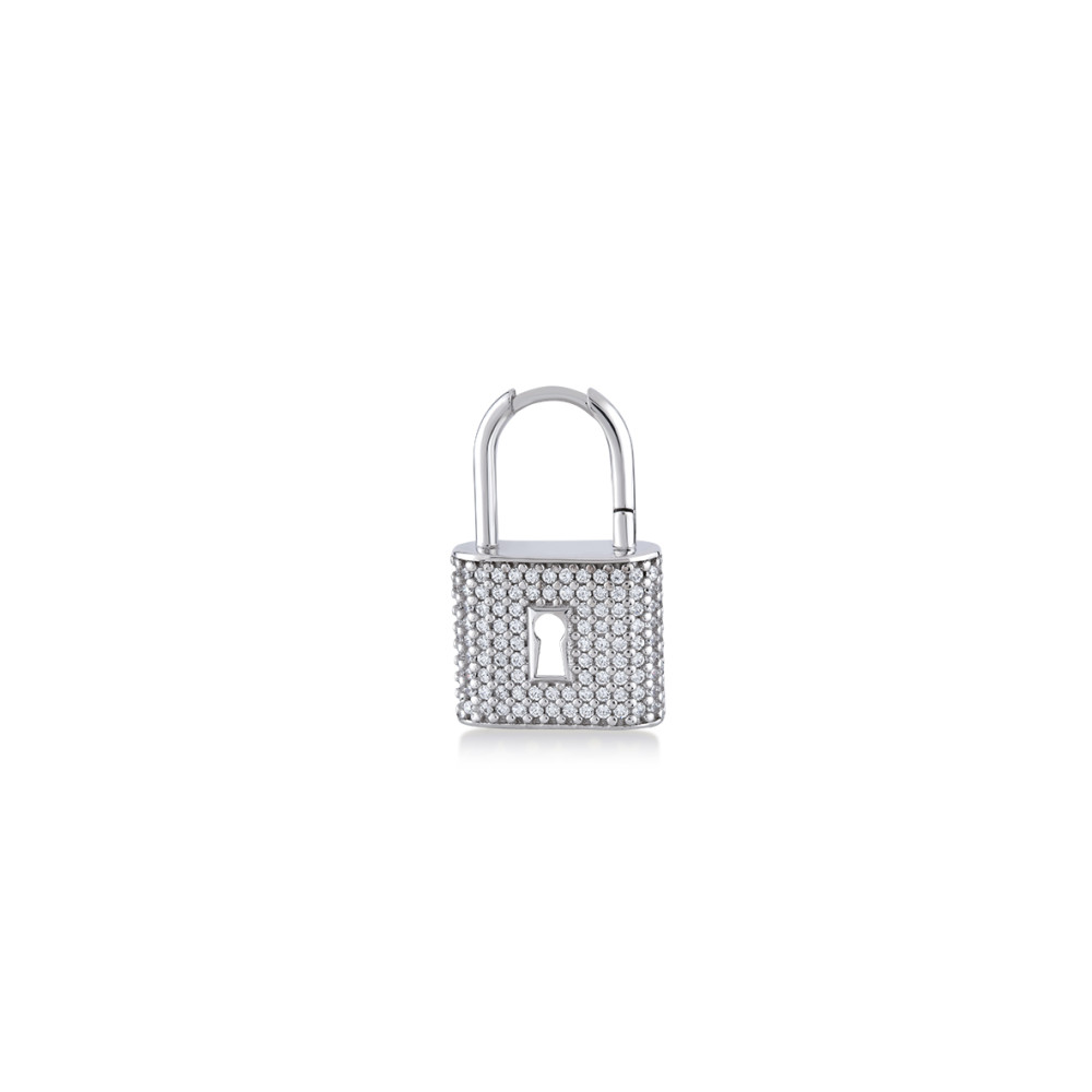 Padlock, Sterling Silver Earring (Sold INDIVIDUALLY).