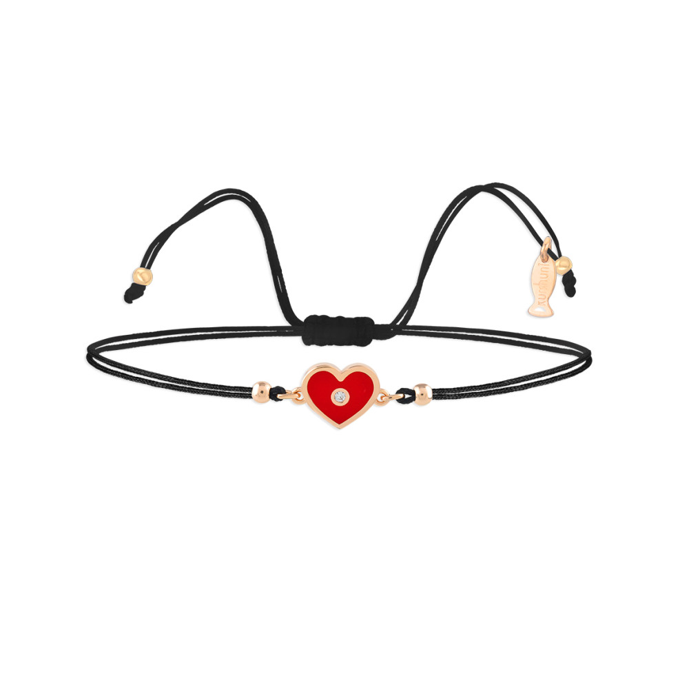 Heart, Sterling Silver Bracelet (String).