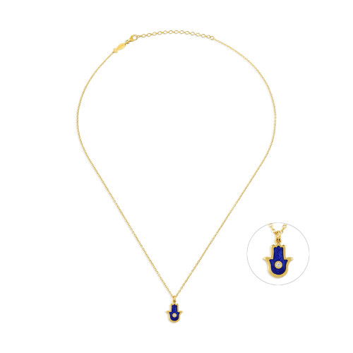 Hamsa, Sterling Silver Necklace.