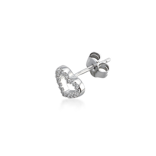 Cuore, Sterling Silver Earring (Sold INDIVIDUALLY).
