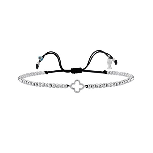 Lucky Flower, Sterling Silver Bracelet (String).