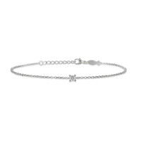 Solitaire, Sterling Silver Bracelet.