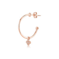 Lucky Clover, Sterling Silver Earring (Sold INDIVIDUALLY).