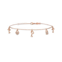 Key of Love, Sterling Silver Bracelet.