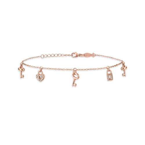 Key of Love, Sterling Silver Bracelet.