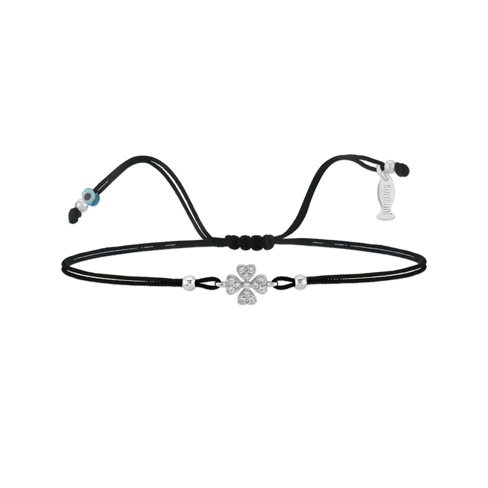 Good Luck Kiss, Sterling Silver Bracelet (String).