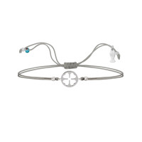 Good Luck, Sterling Silver Bracelet (String).