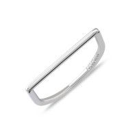 Line, Sterling Silver Ring.