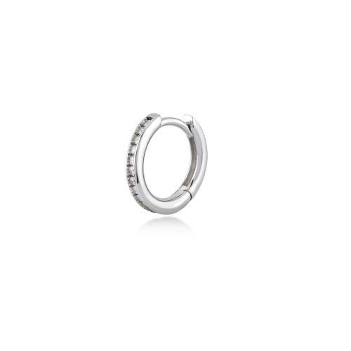 Huggie Hoop, Sterling Silver Earring (Sold INDIVIDUALLY).