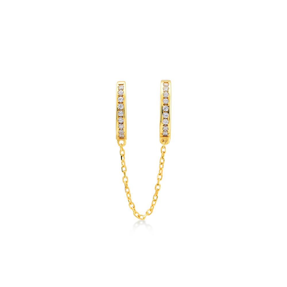 Double Huggie Hoop, Sterling Silver Earring (Sold INDIVIDUALLY).