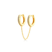 Double Huggie Hoop, Sterling Silver Earring (Sold INDIVIDUALLY).