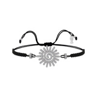 Spiral Sun, Sterling Silver Bracelet (String).