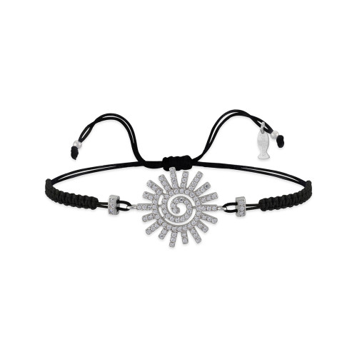 Spiral Sun, Sterling Silver Bracelet (String).