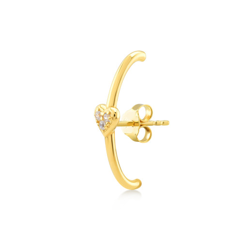 Mini Heart Suspender, Sterling Silver Earring (Sold INDIVIDUALLY).