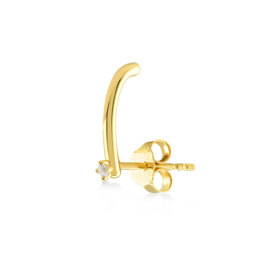 Solitaire Suspender, Sterling Silver Earring (Sold INDIVIDUALLY).