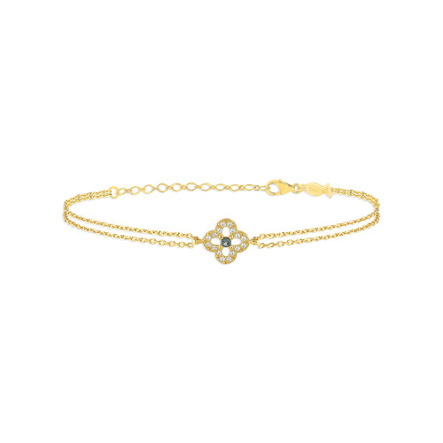 Mini Entourage Clover, Sterling Silver Bracelet.