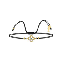 Mini Entourage Clover, Sterling Silver Bracelet (String).