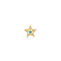 Mini Entourage Star, Sterling Silver Earring (Sold INDIVIDUALLY).