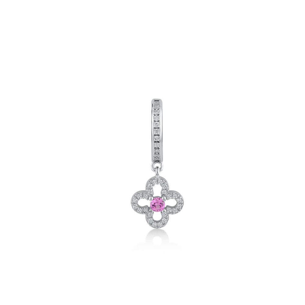 Midi Entourage Clover, Sterling Silver Earring (Sold INDIVIDUALLY).