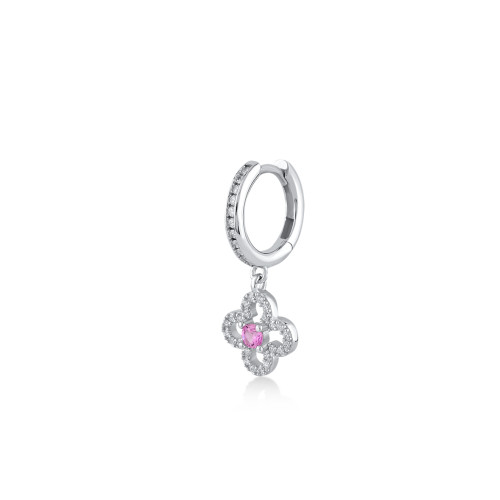 Midi Entourage Clover, Sterling Silver Earring (Sold INDIVIDUALLY).