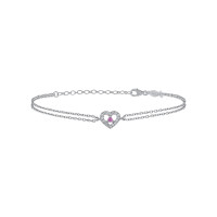 Mini Entourage Heart, Sterling Silver Bracelet.