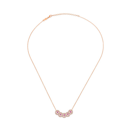 Mini Entourage Circle Arc, Sterling Silver Necklace.