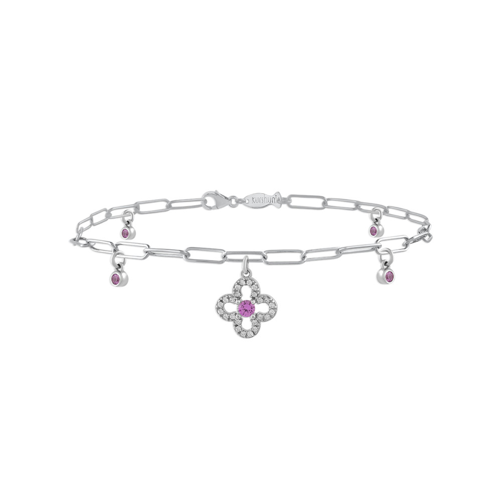 Midi Entourage Clover, Sterling Silver Bracelet.