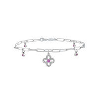 Midi Entourage Clover, Sterling Silver Bracelet.