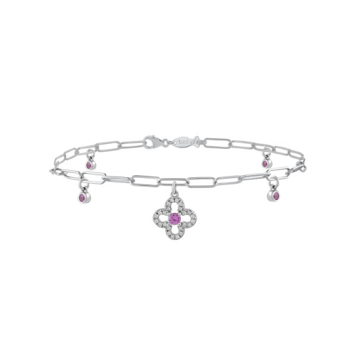 Midi Entourage Clover, Sterling Silver Bracelet.