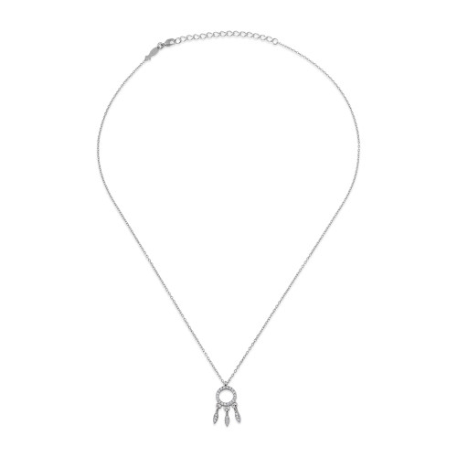 Mini Dream Catcher, Sterling Silver Necklace.