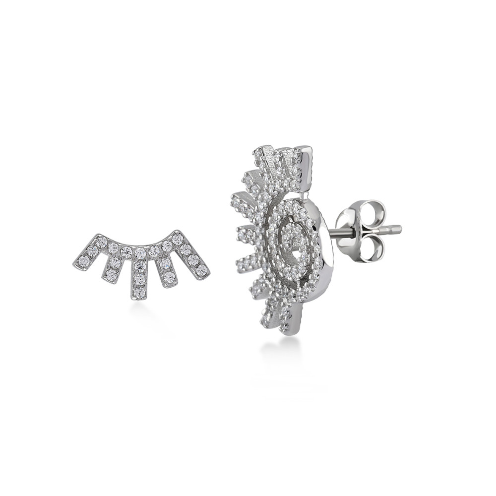 Spiral Sun, Sterling Silver Earrings Set.