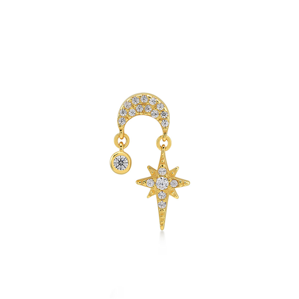 Starry Night, Sterling Silver Earring (Sold INDIVIDUALLY).