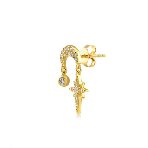 Starry Night, Sterling Silver Earring (Sold INDIVIDUALLY).