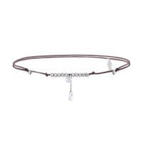 Shimmer, Sterling Silver Anklet (String).
