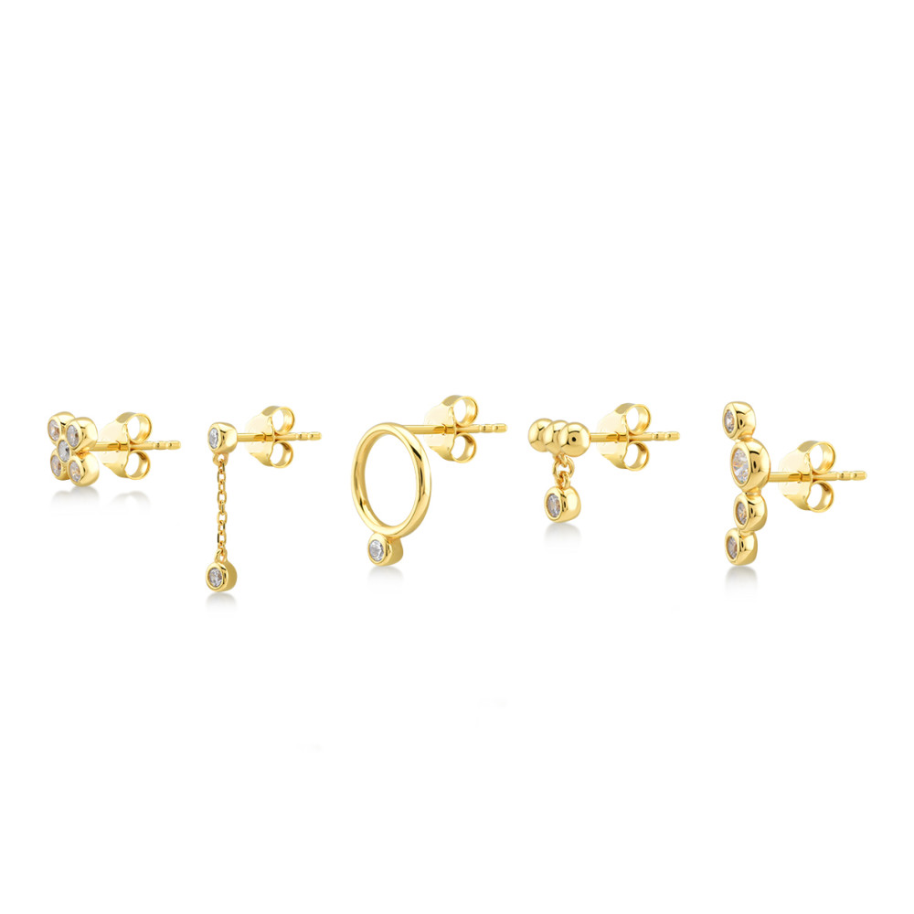 Glint, Sterling Silver Earrings Set.