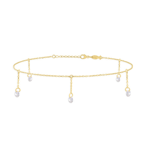 Shining Dots, Sterling Silver Anklet.