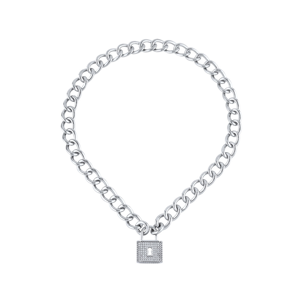 Padlock, Sterling Silver Necklace.