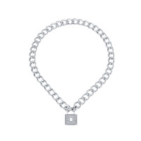 Padlock, Sterling Silver Necklace.