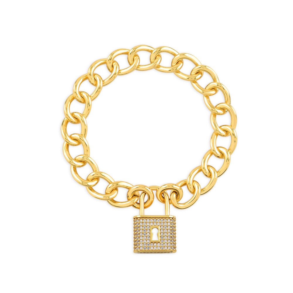 Padlock, Sterling Silver Bracelet.