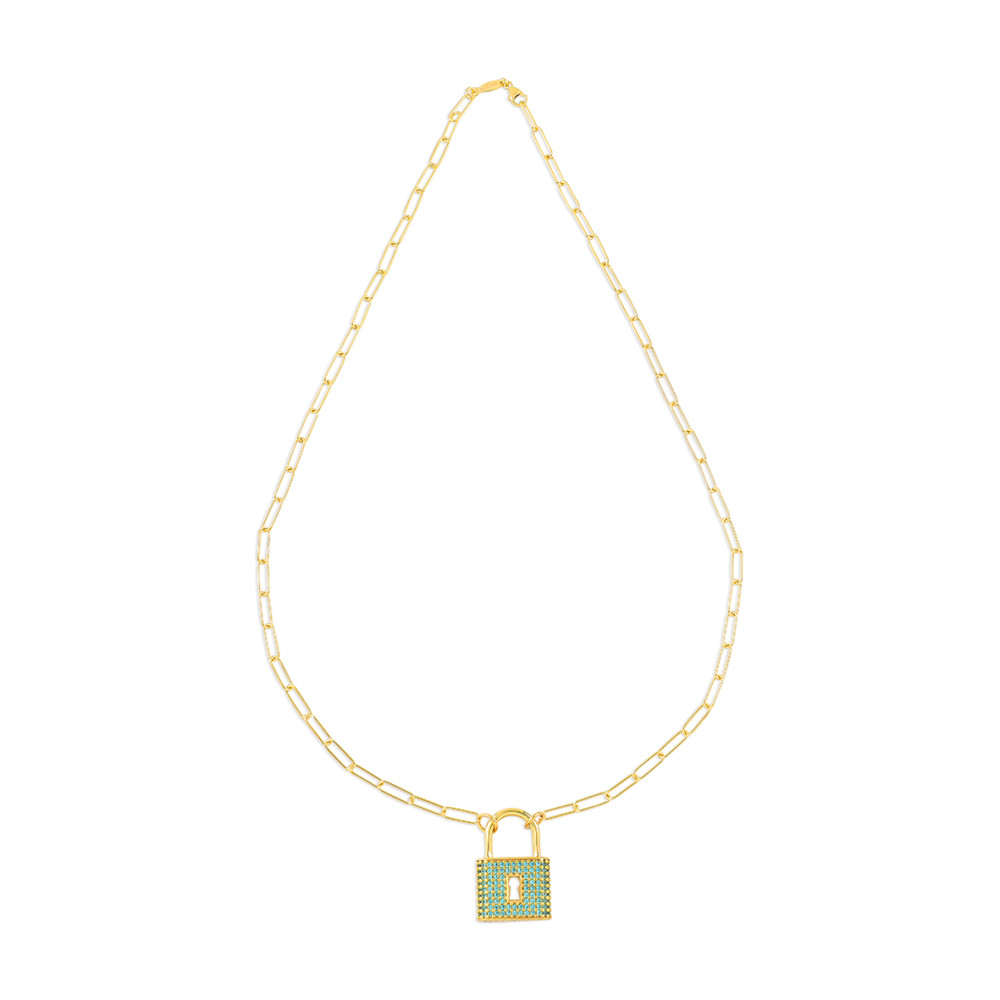 Padlock, Sterling Silver Necklace.