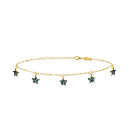 Stelle, Sterling Silver Anklet.