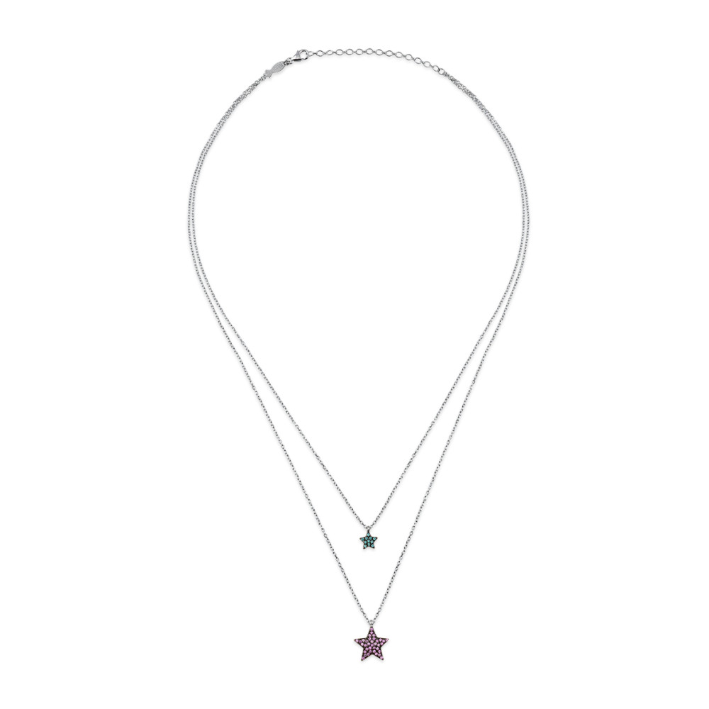 Stars (Duo), Sterling Silver Necklace.