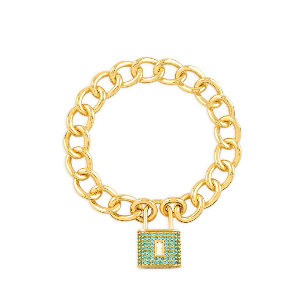 Padlock, Sterling Silver Bracelet.