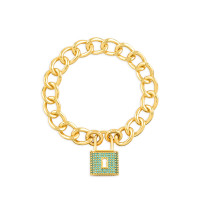 Padlock, Sterling Silver Bracelet.